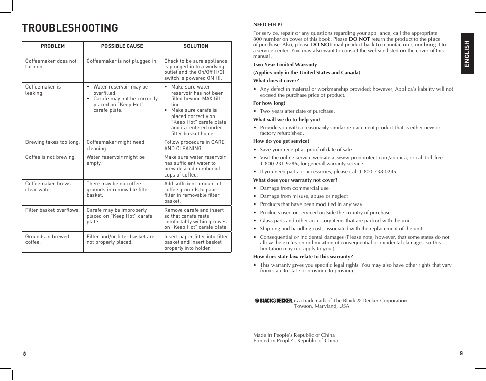 Troubleshooting | Black & Decker DLX850B User Manual | Page 5 / 15