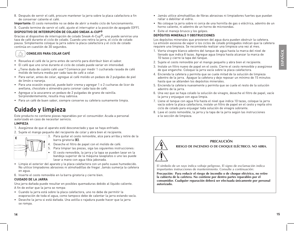 Cuidado y limpieza | Black & Decker DLX850B User Manual | Page 8 / 15