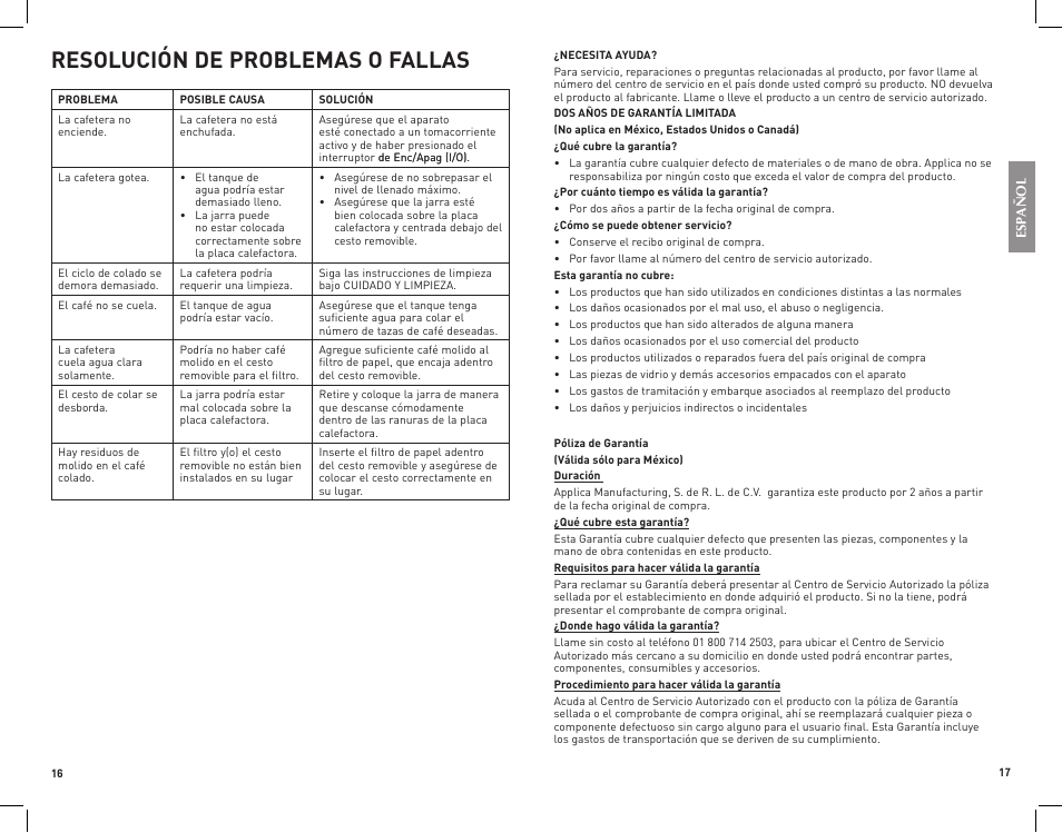 Resolución de problemas o fallas | Black & Decker DLX850B User Manual | Page 9 / 15
