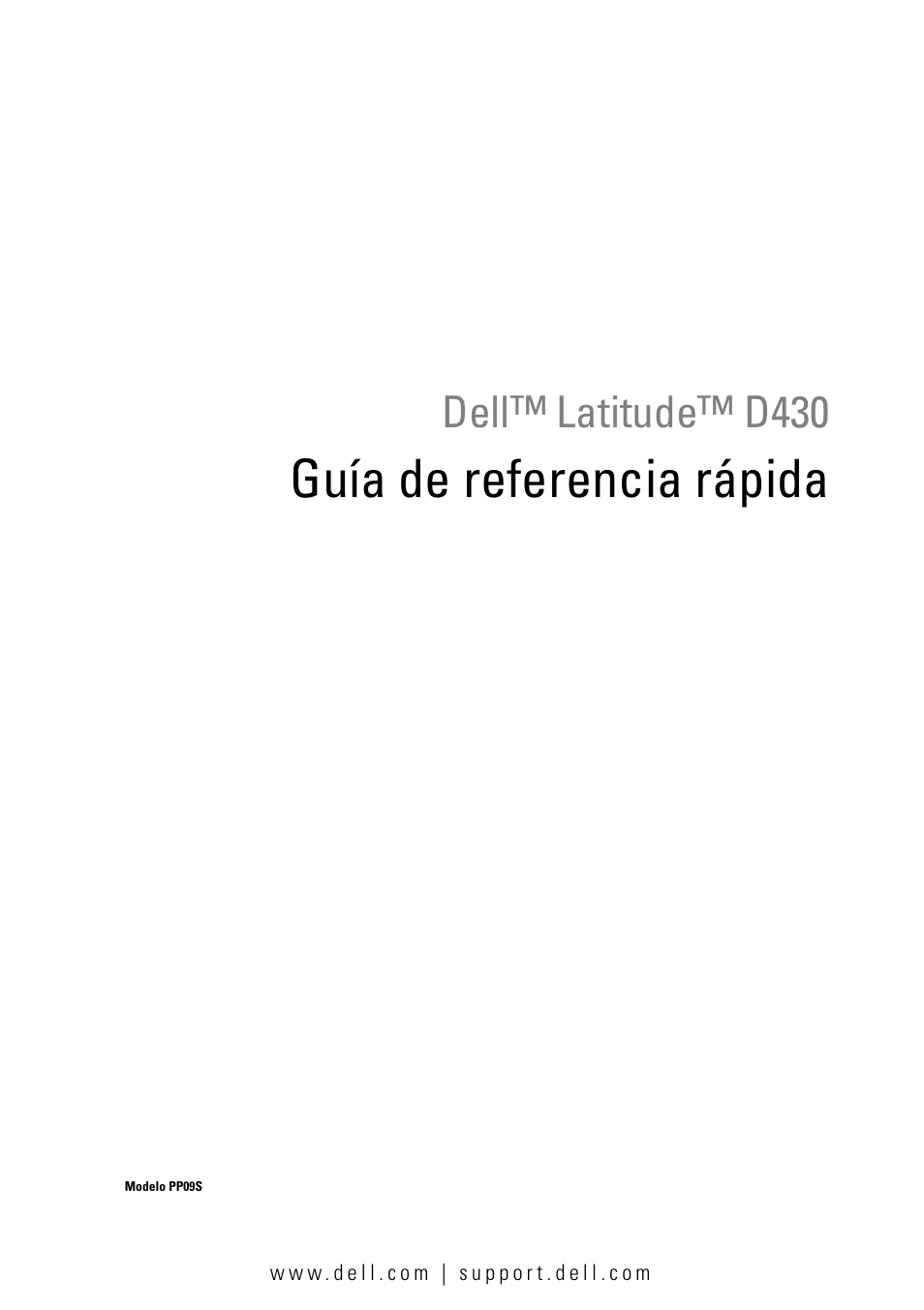 Guía de referencia rápida, Dell™ latitude™ d430 | Dell Latitude D430 (Mid 2007) User Manual | Page 147 / 176