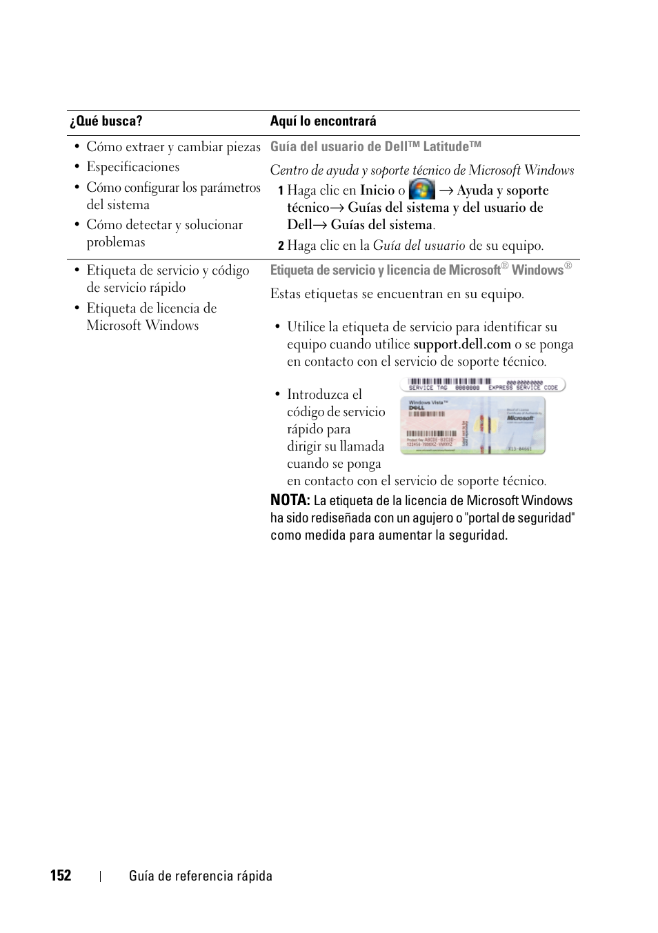 Dell Latitude D430 (Mid 2007) User Manual | Page 152 / 176