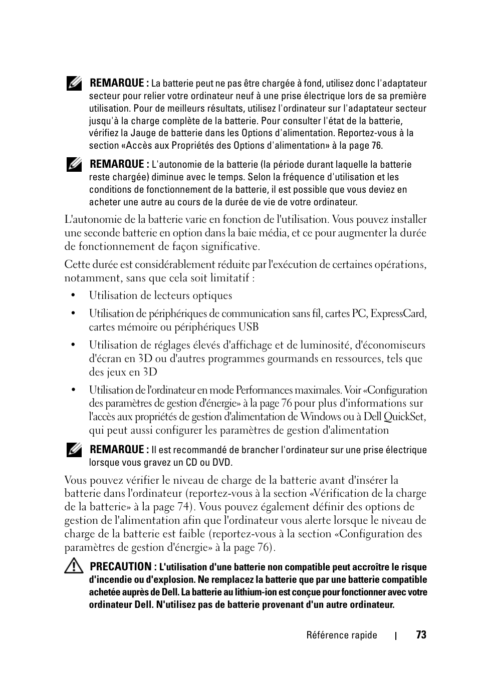 Dell Latitude D430 (Mid 2007) User Manual | Page 73 / 176