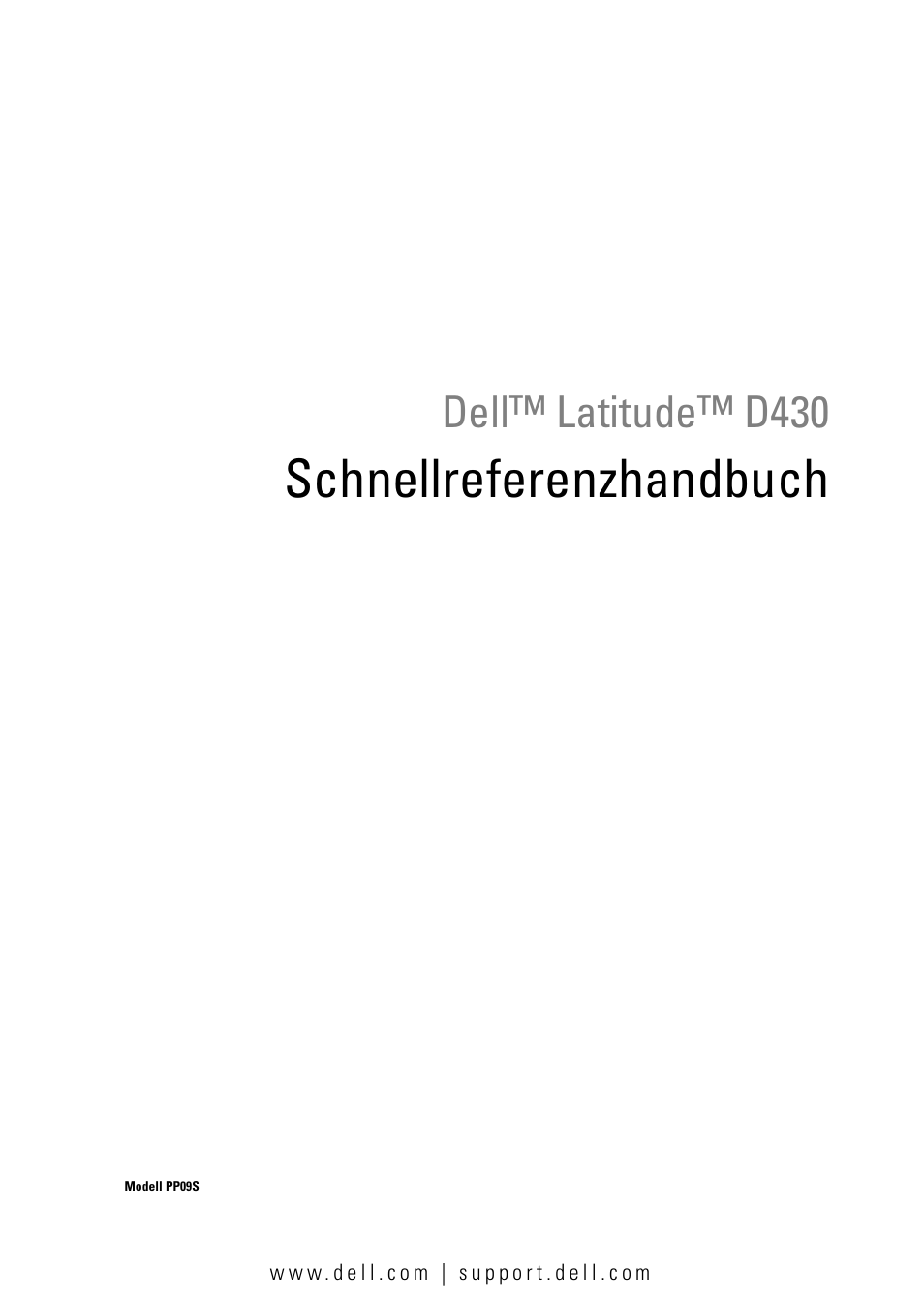 Schnellreferenzhandbuch, Dell™ latitude™ d430 | Dell Latitude D430 (Mid 2007) User Manual | Page 89 / 176