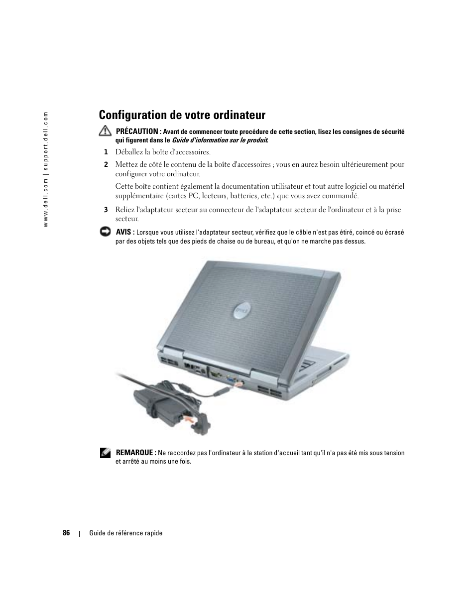 Configuration de votre ordinateur | Dell Precision M70 User Manual | Page 86 / 182