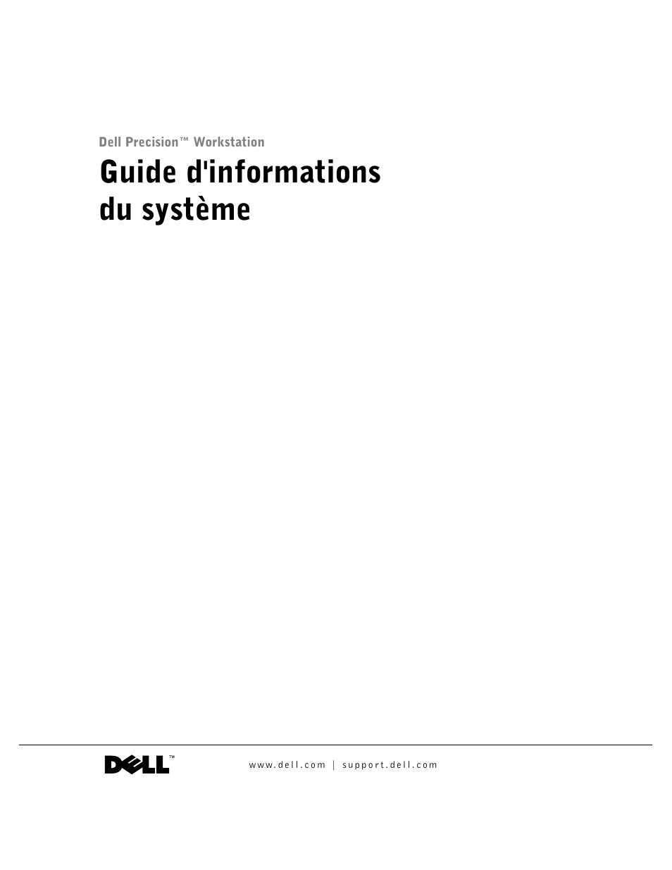 Guide d'informations du système | Dell Precision 340 User Manual | Page 14 / 62