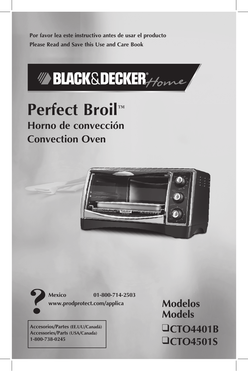 Black & Decker Perfect Broil CTO4401B User Manual | 23 pages