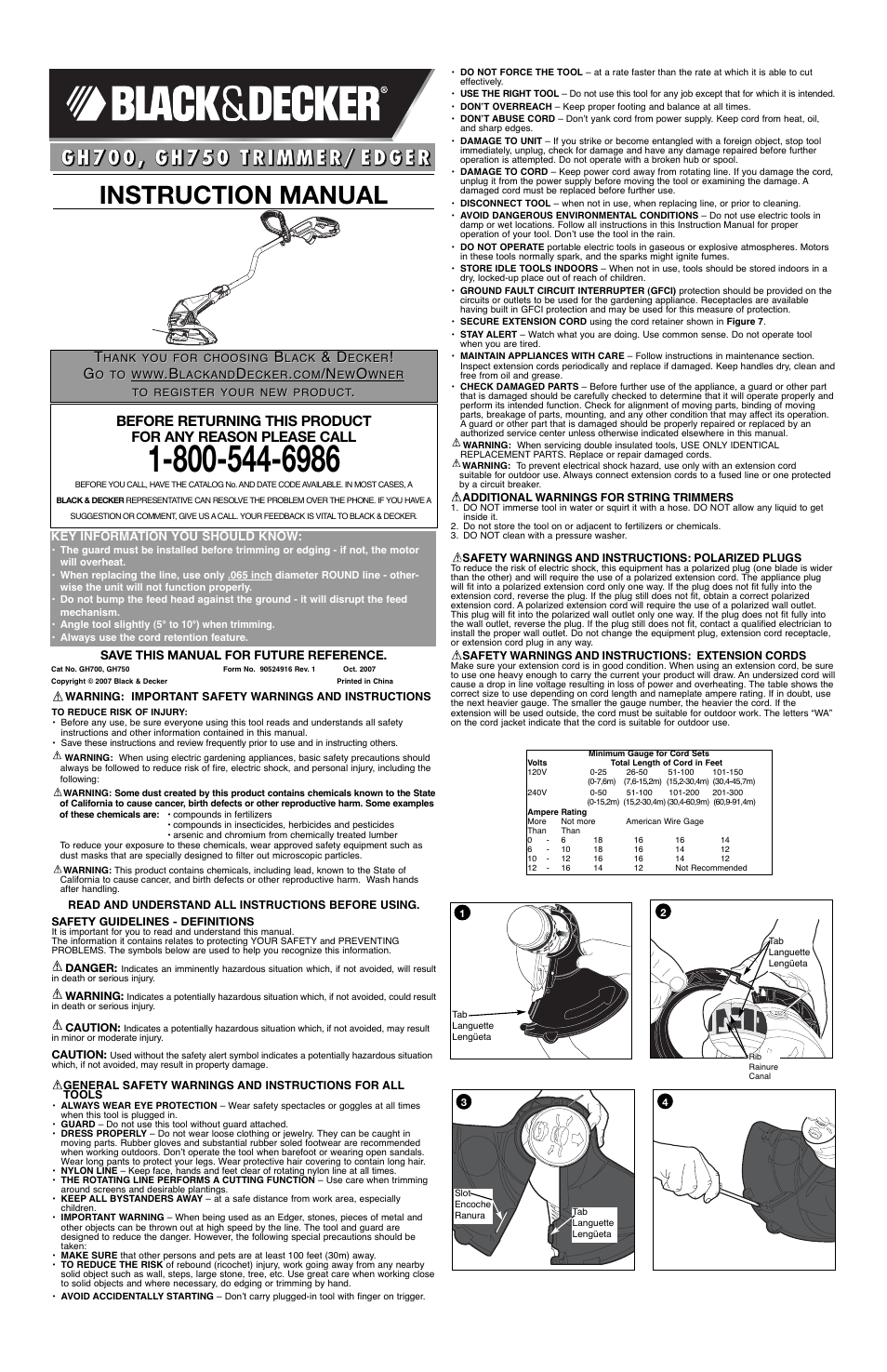 Black & Decker 90524916 User Manual | 6 pages