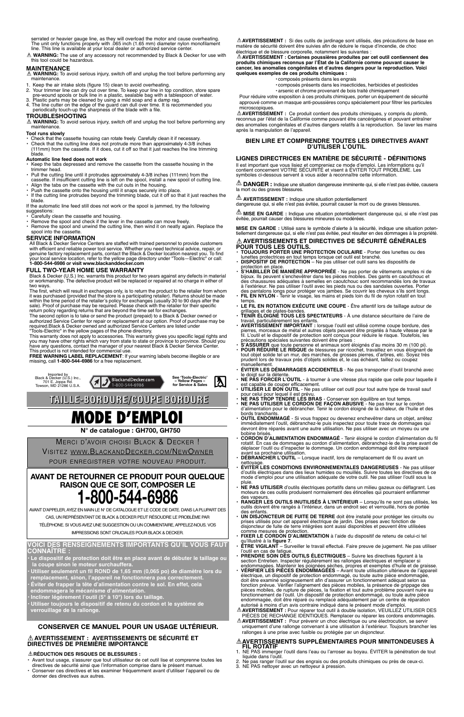 Mode d’emploi | Black & Decker 90524916 User Manual | Page 3 / 6