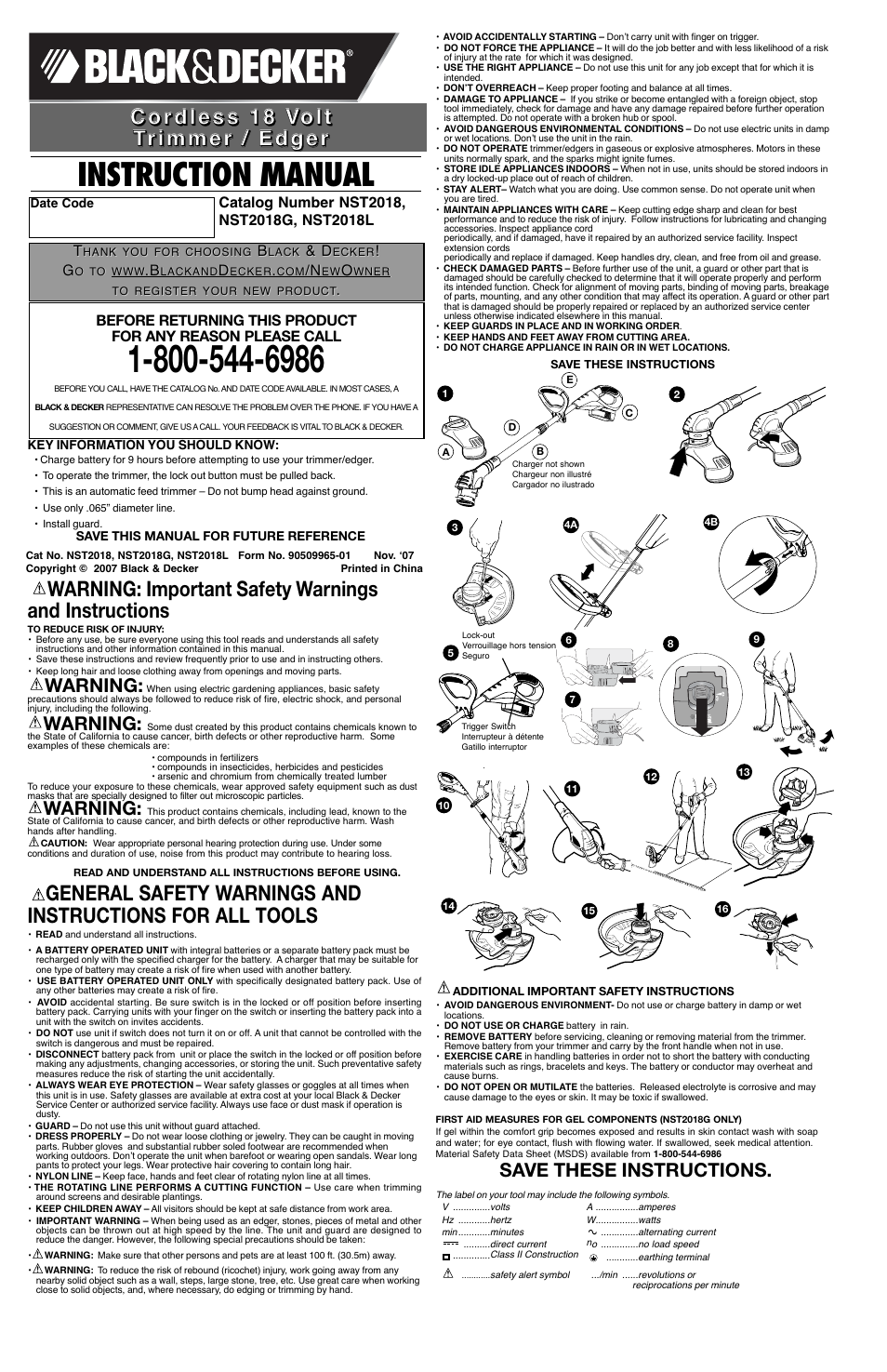 Black & Decker NST2018G User Manual | 7 pages