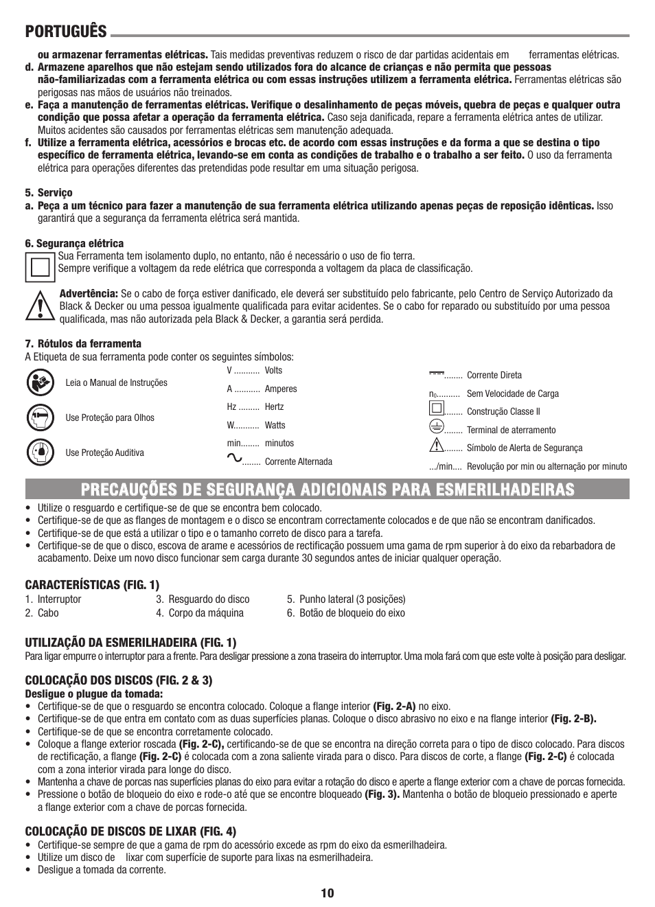 Português | Black & Decker Linea Pro G720 User Manual | Page 10 / 16