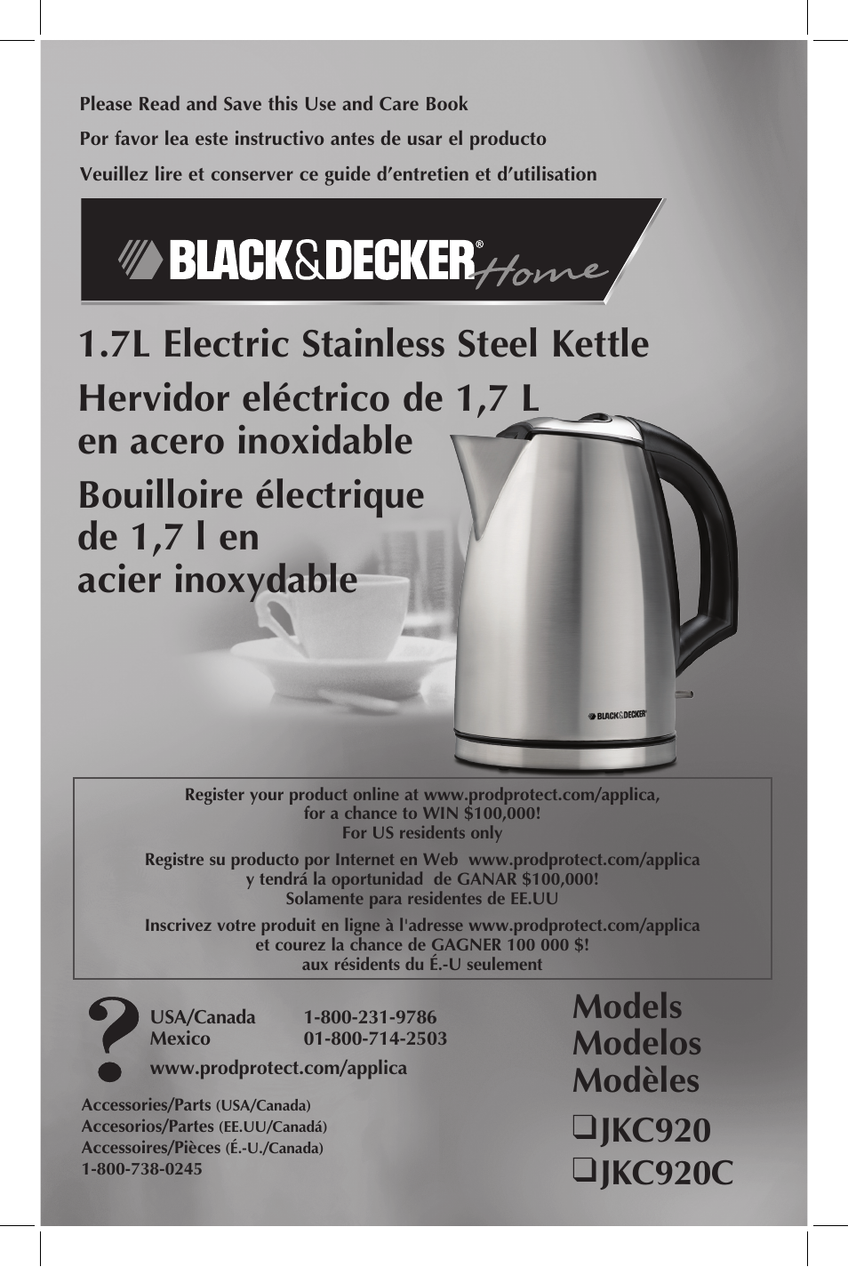 Black & Decker JKC920 User Manual | 15 pages