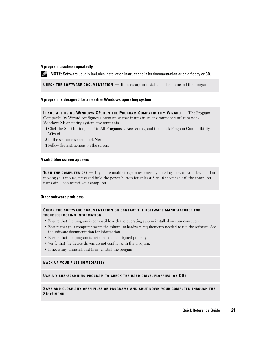 Dell Latitude D410 User Manual | Page 21 / 166