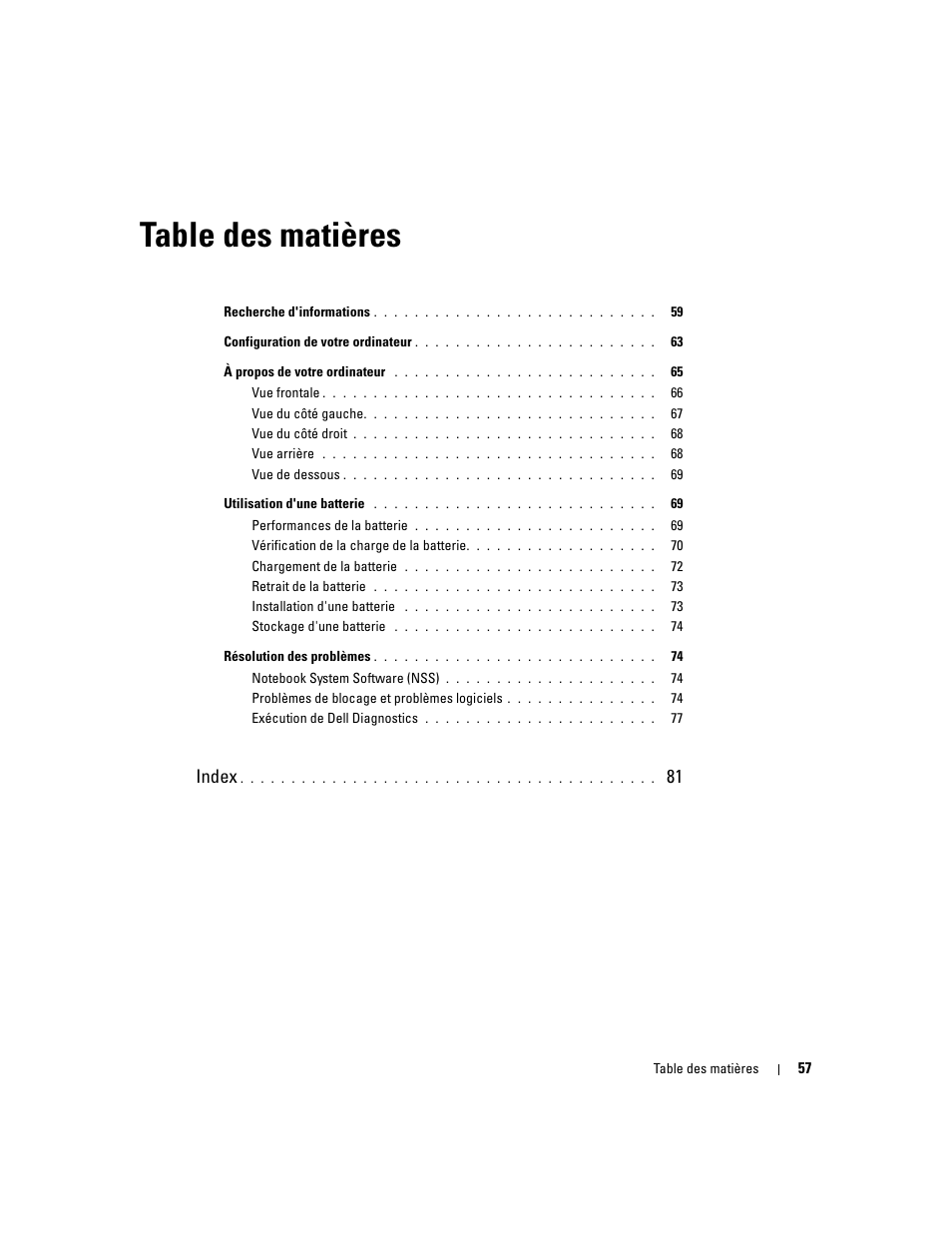 Dell Latitude D410 User Manual | Page 57 / 166