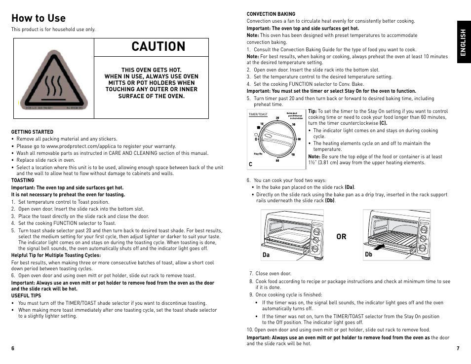 Caution, How to use | Black & Decker TRO4085 User Manual | Page 4 / 17