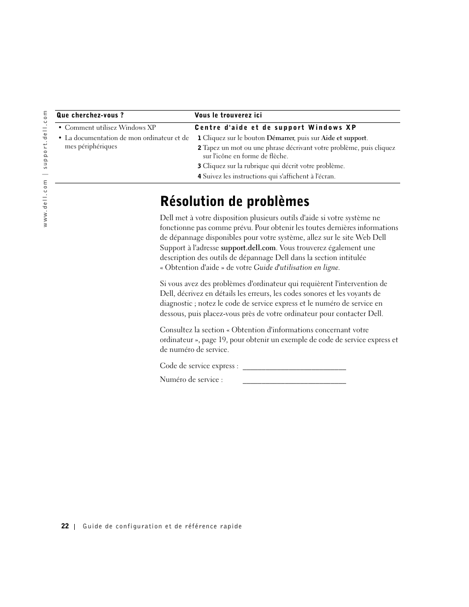 Résolution de problèmes | Dell OptiPlex GX60 User Manual | Page 23 / 96