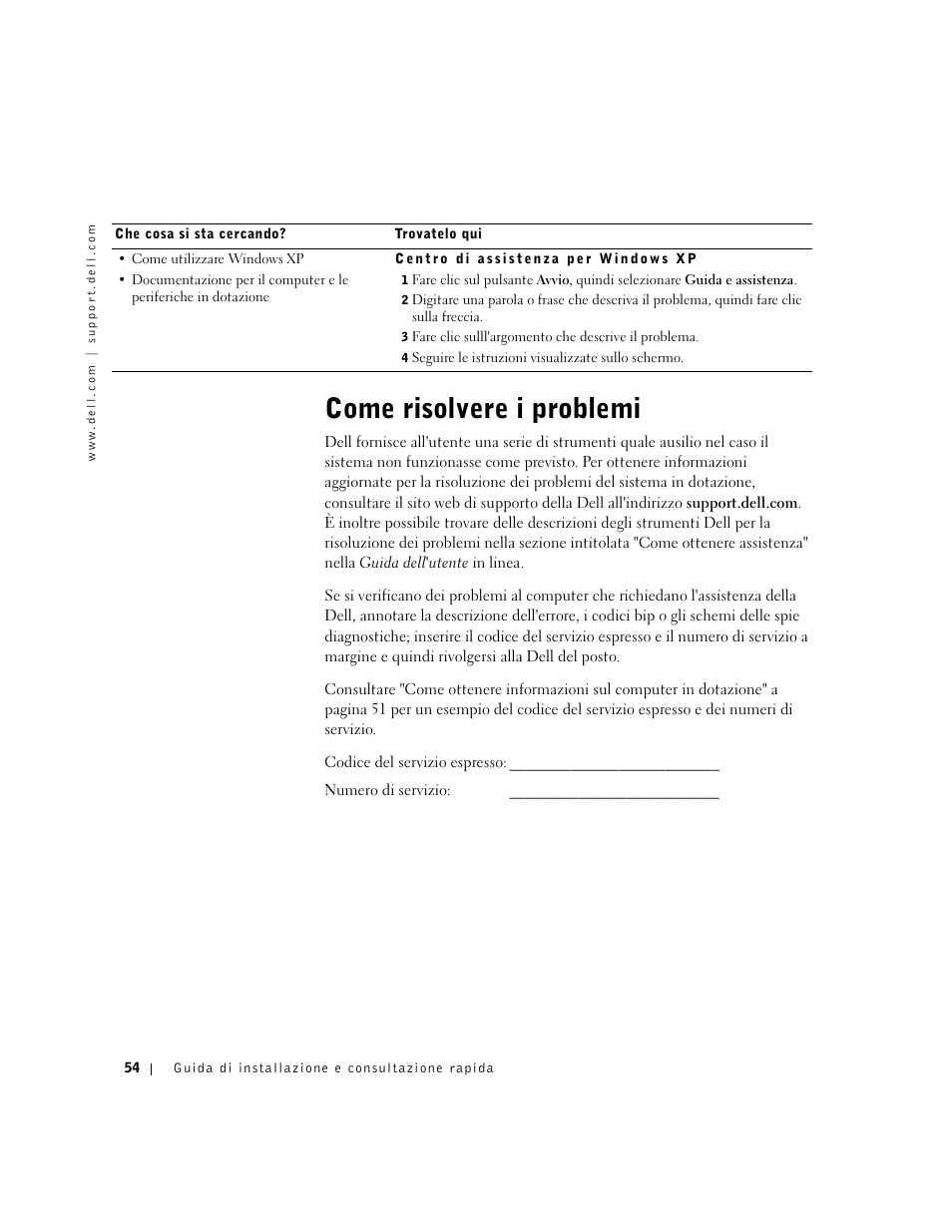 Come risolvere i problemi | Dell OptiPlex GX60 User Manual | Page 55 / 96