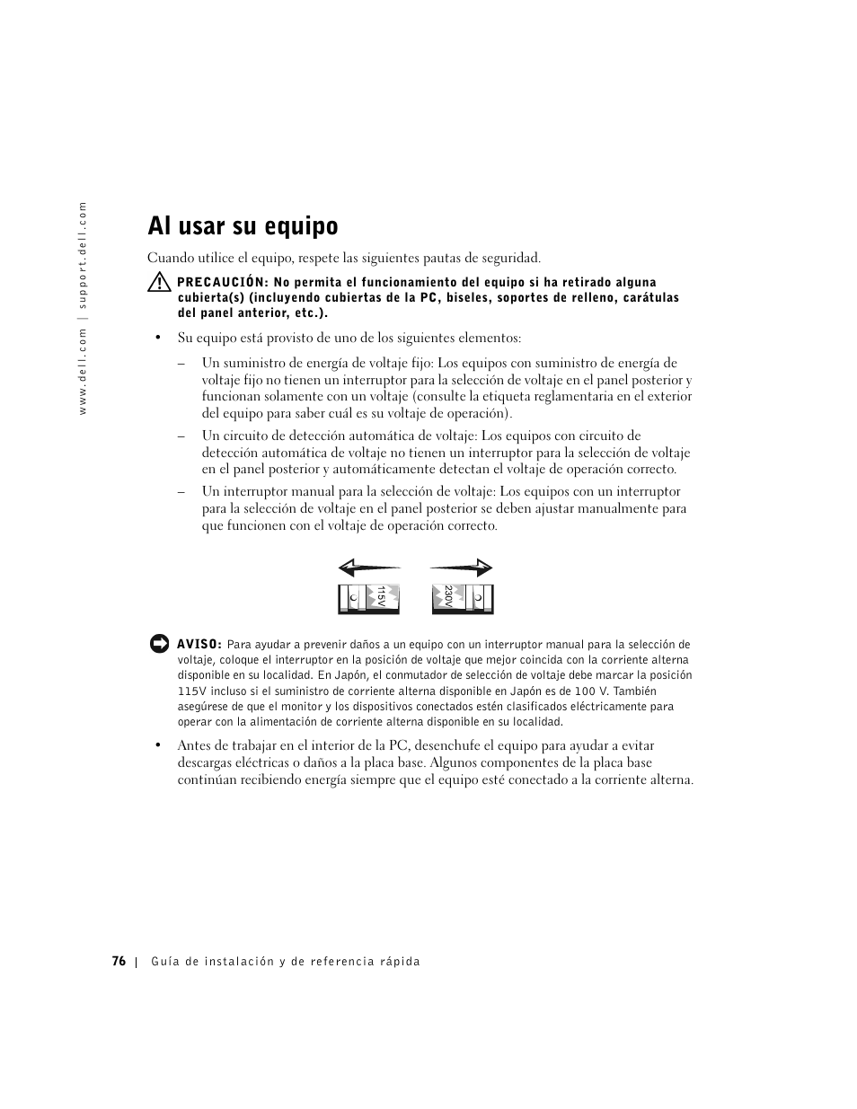 Al usar su equipo | Dell OptiPlex GX60 User Manual | Page 77 / 96