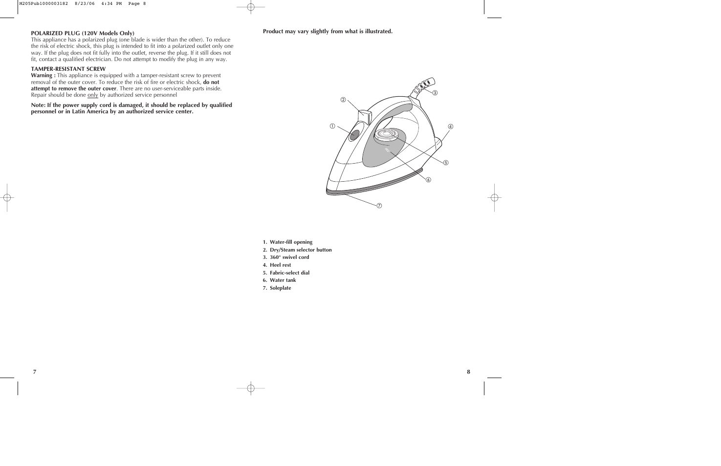 Black & Decker M205 User Manual | Page 5 / 9
