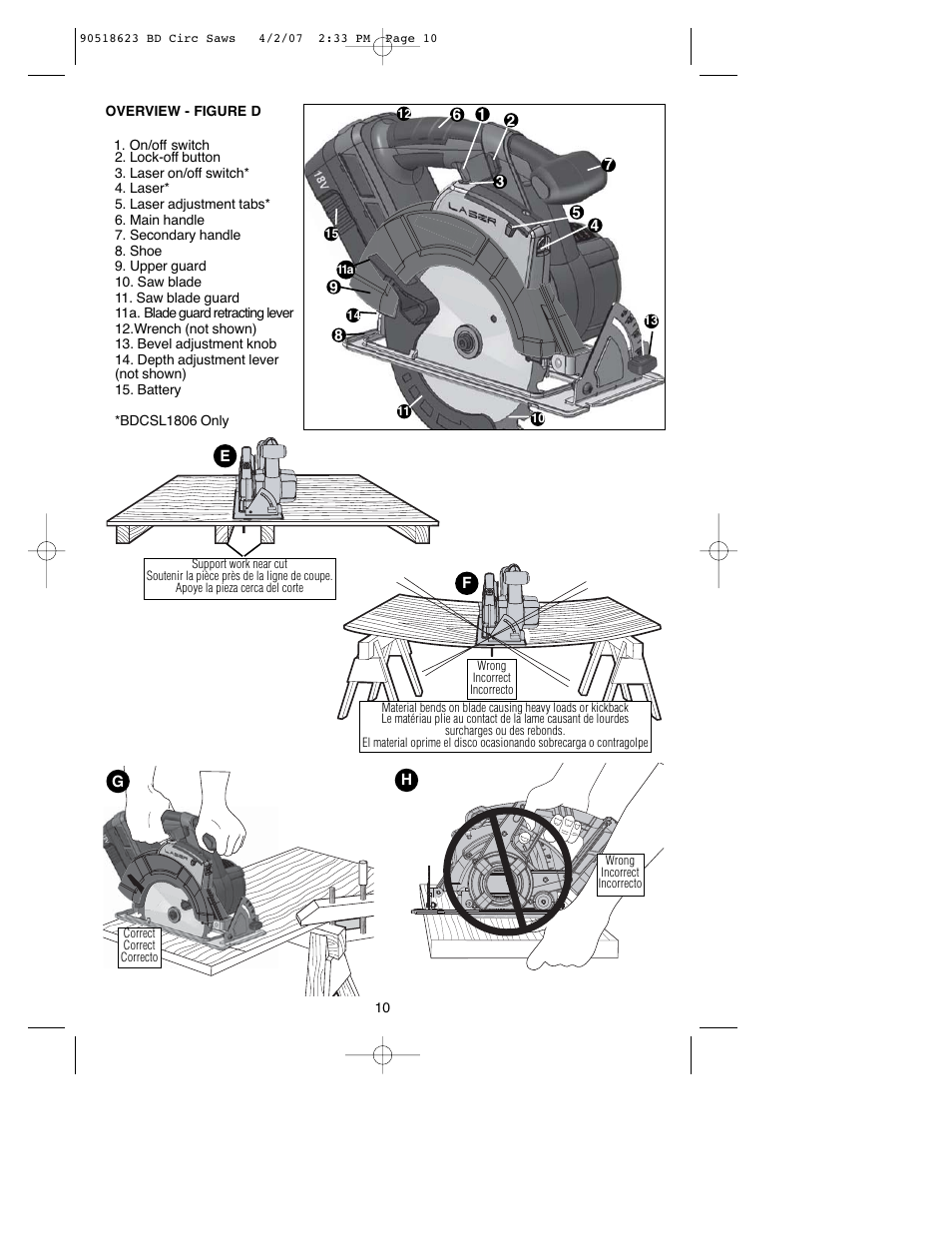Black & Decker BDCS1806 User Manual | Page 10 / 56