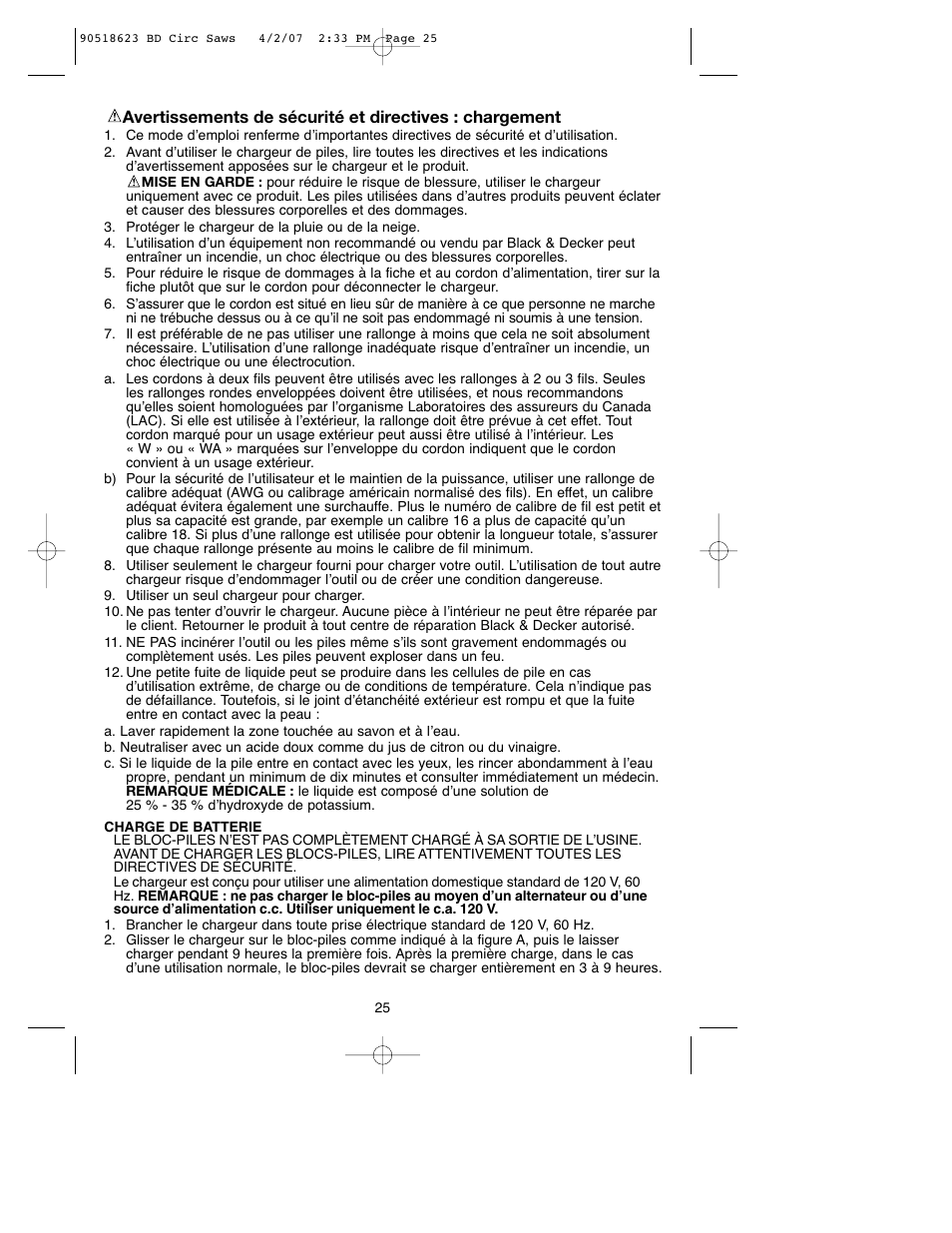 Black & Decker BDCS1806 User Manual | Page 25 / 56