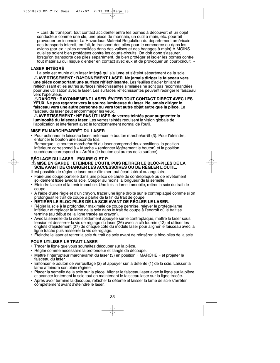 Black & Decker BDCS1806 User Manual | Page 33 / 56