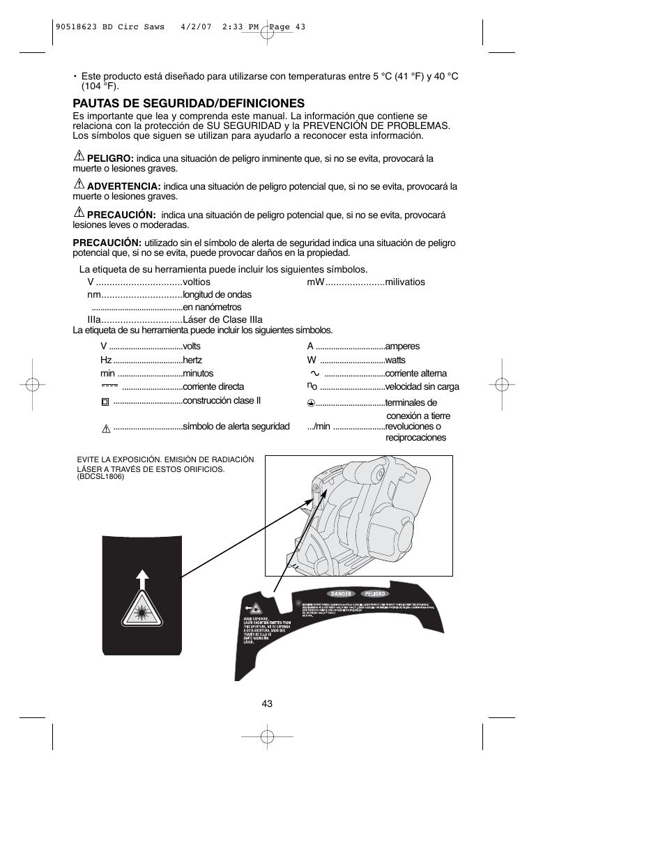Black & Decker BDCS1806 User Manual | Page 43 / 56