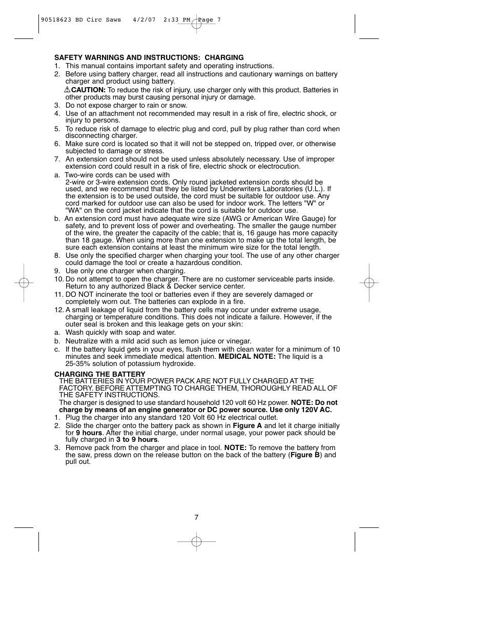 Black & Decker BDCS1806 User Manual | Page 7 / 56