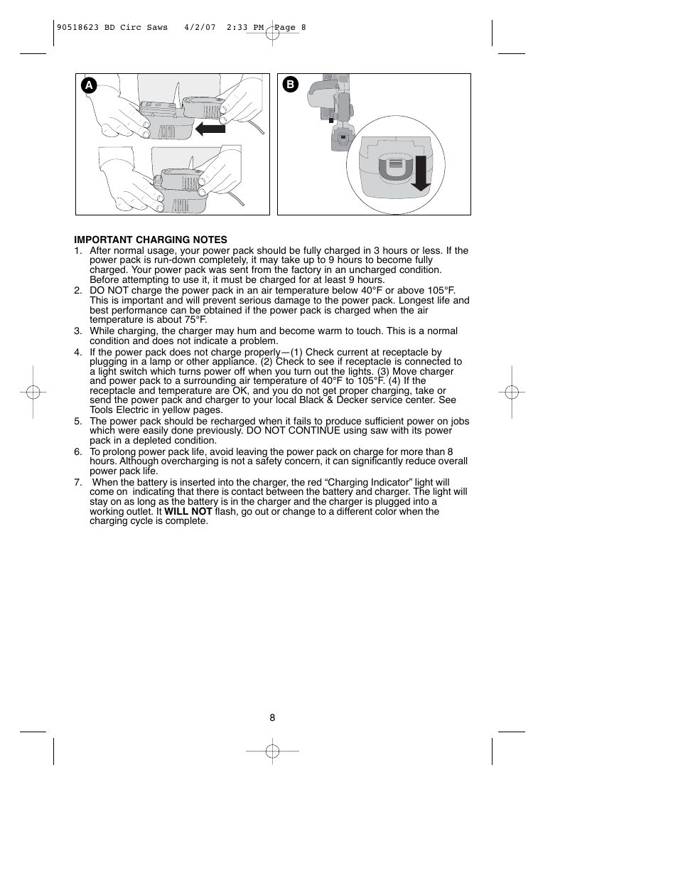 Black & Decker BDCS1806 User Manual | Page 8 / 56
