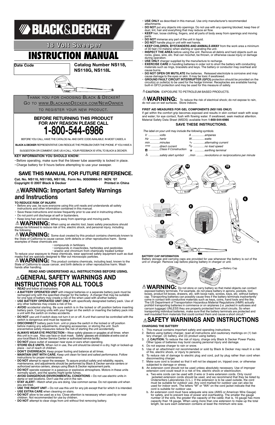 Black & Decker NS118 User Manual | 6 pages