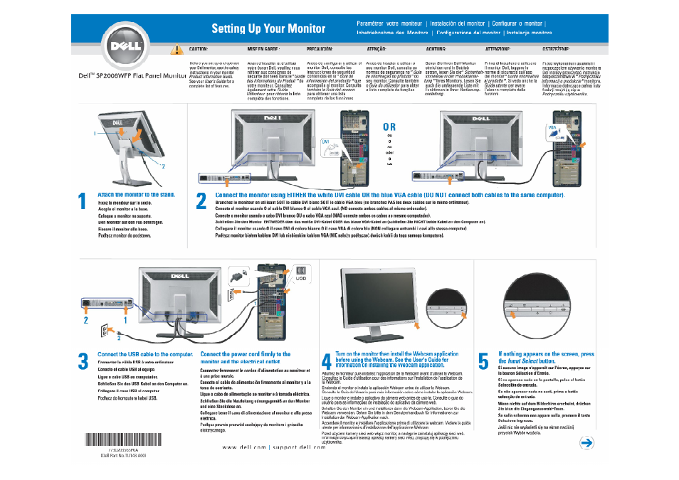 Dell SP2008WFP Monitor User Manual | 2 pages