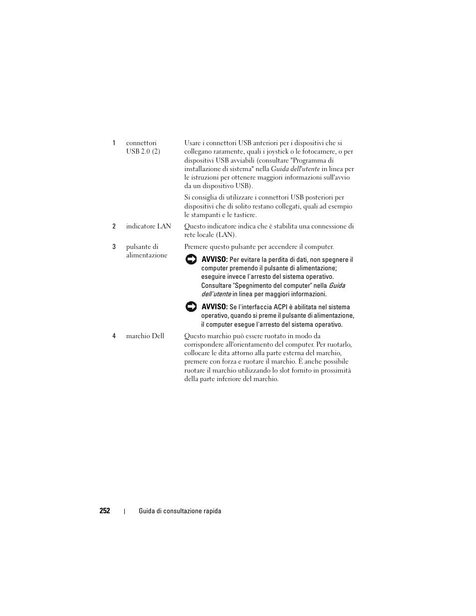 Dell OptiPlex 740 User Manual | Page 252 / 388