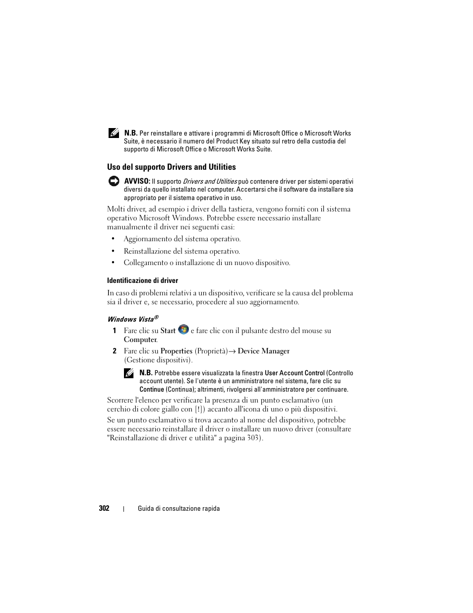 Uso del supporto drivers and utilities | Dell OptiPlex 740 User Manual | Page 302 / 388