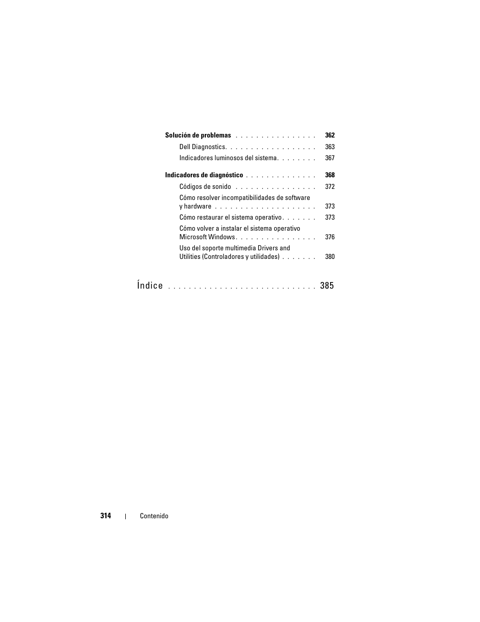 Índice | Dell OptiPlex 740 User Manual | Page 314 / 388