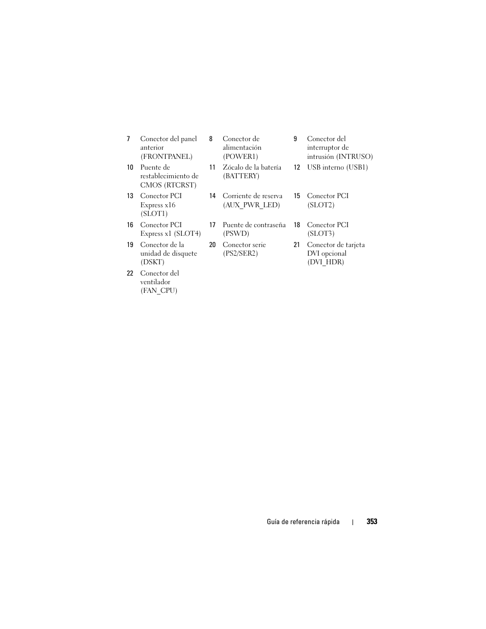 Dell OptiPlex 740 User Manual | Page 353 / 388