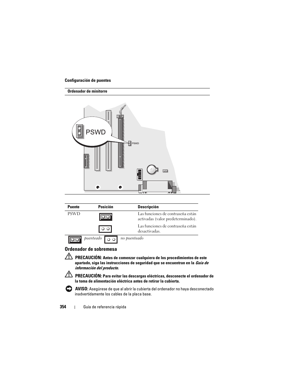 Ordenador de sobremesa | Dell OptiPlex 740 User Manual | Page 354 / 388