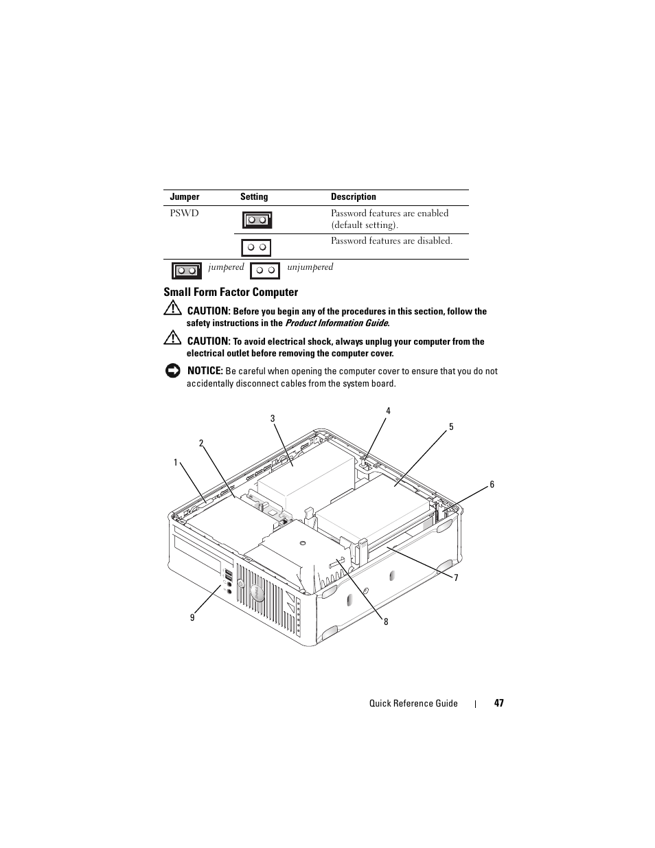 Small form factor computer | Dell OptiPlex 740 User Manual | Page 47 / 388