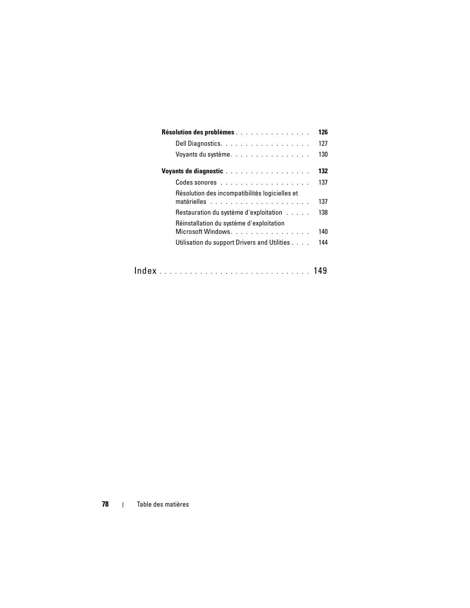 Index | Dell OptiPlex 740 User Manual | Page 78 / 388