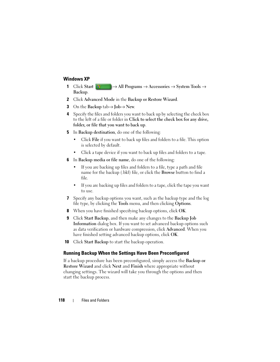 Windows xp | Dell Studio 1558 (Early 2010) User Manual | Page 118 / 354