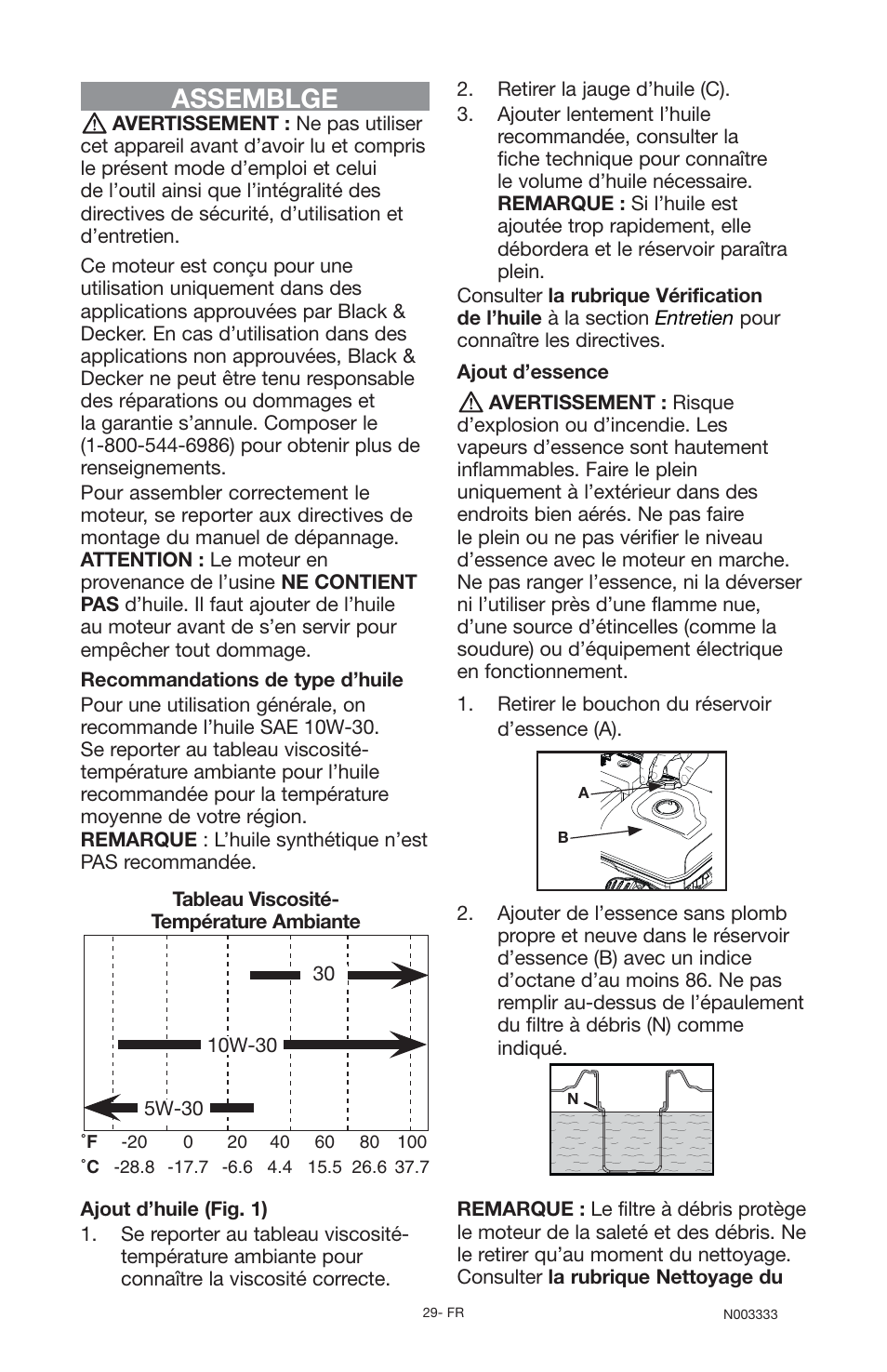 Assemblge | Black & Decker BD168F User Manual | Page 29 / 68