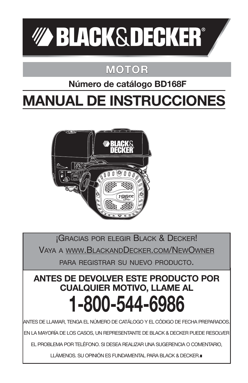 Manual de instrucciones, Motor | Black & Decker BD168F User Manual | Page 45 / 68