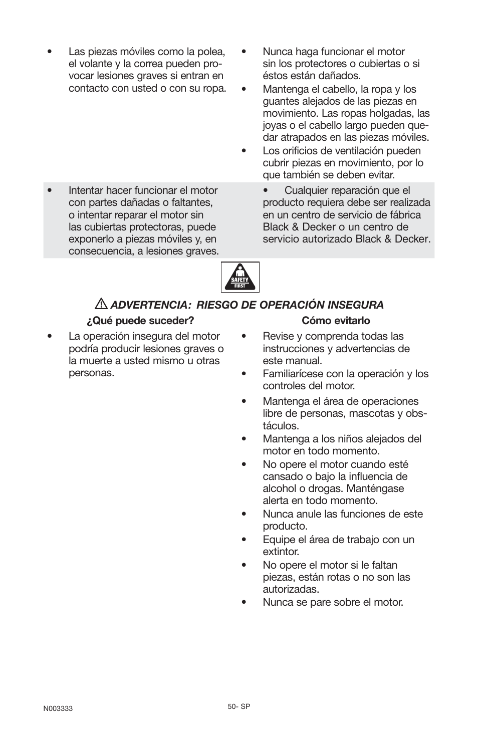 Black & Decker BD168F User Manual | Page 50 / 68