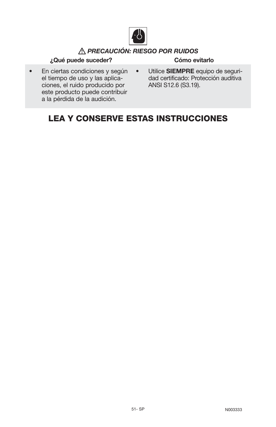 Lea y conserve estas instrucciones | Black & Decker BD168F User Manual | Page 51 / 68