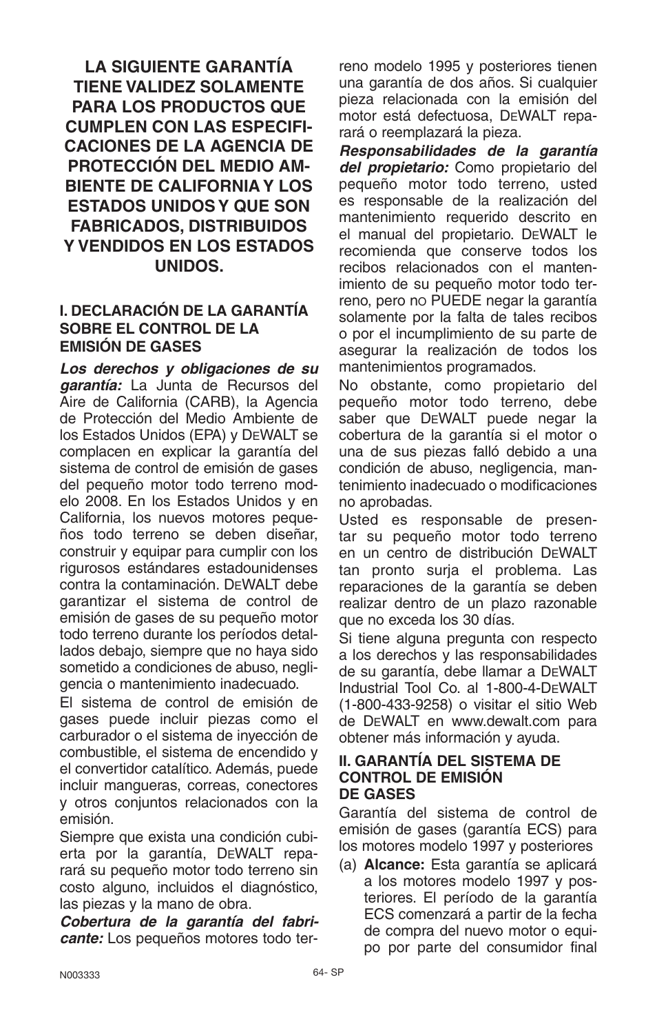 Black & Decker BD168F User Manual | Page 64 / 68