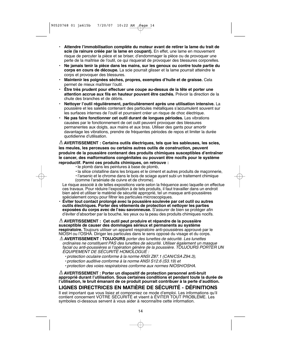 Black & Decker JS630GB User Manual | Page 14 / 32