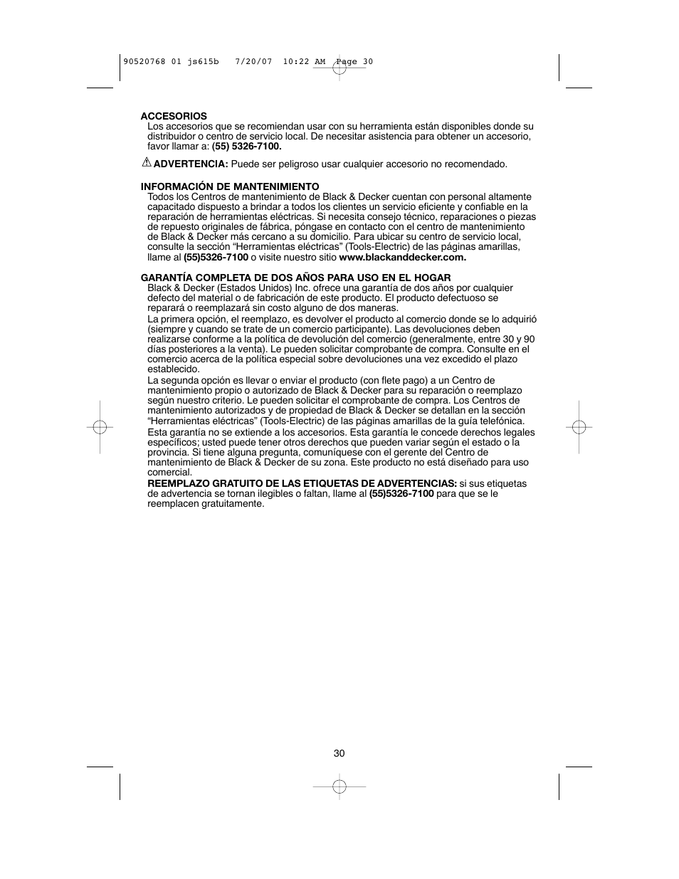 Black & Decker JS630GB User Manual | Page 30 / 32