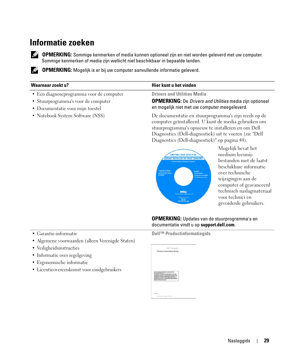 Informatie zoeken | Dell Latitude D630 ATG (Mid 2007) User Manual | Page 29 / 176