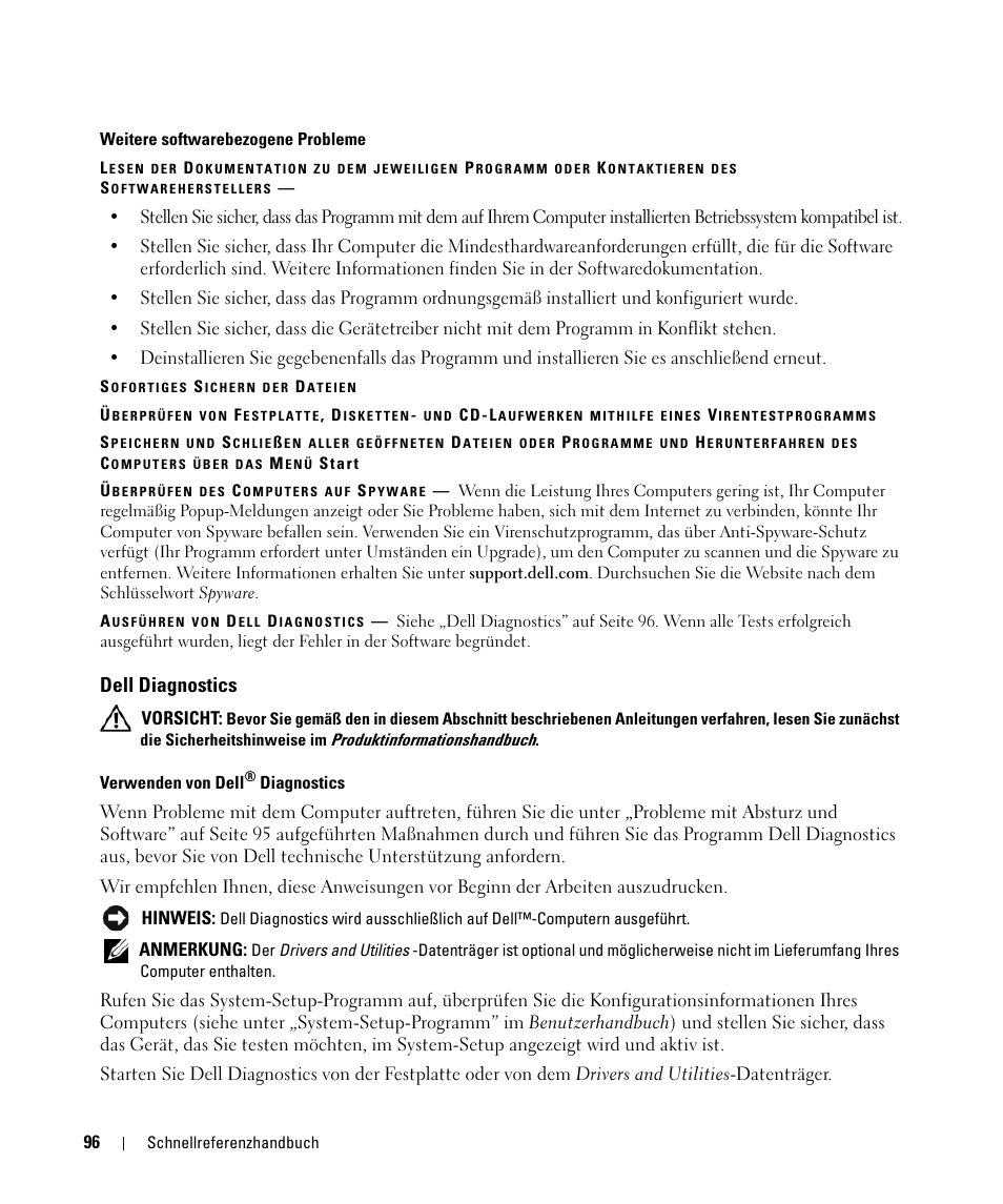 Dell diagnostics | Dell Latitude D630 ATG (Mid 2007) User Manual | Page 96 / 176