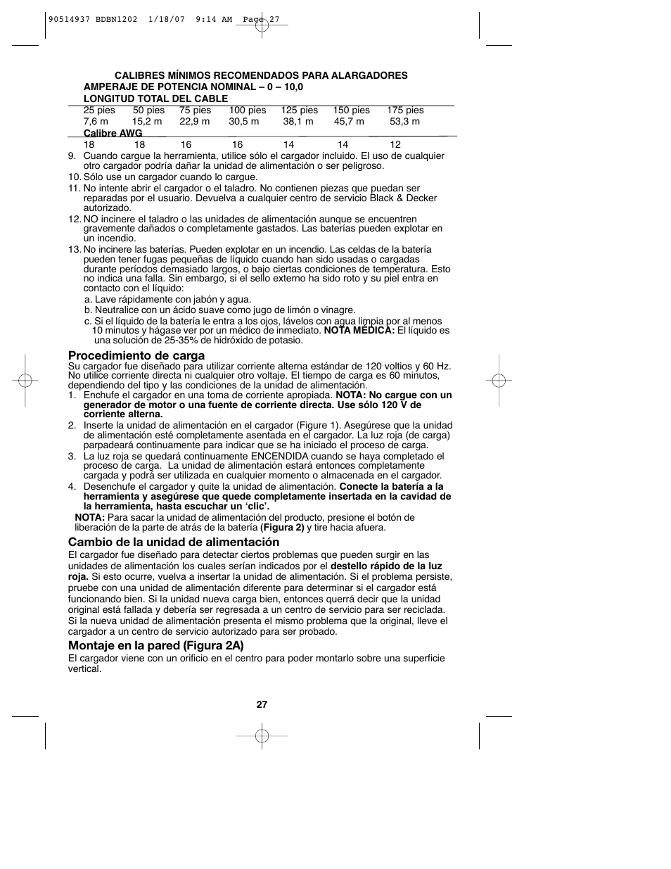 Black & Decker BDBN1802 User Manual | Page 27 / 32