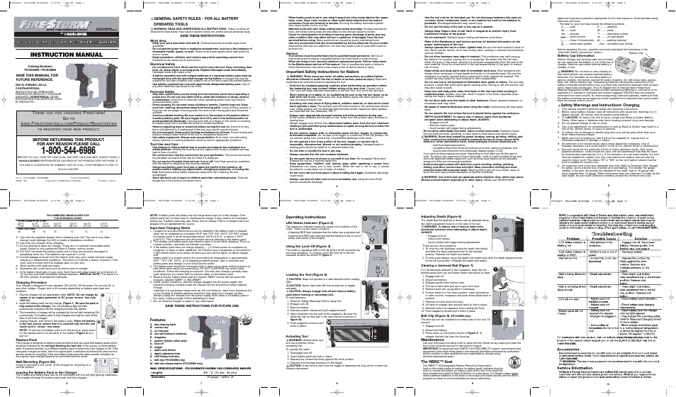 Black & Decker Fire Storm FS1202BN User Manual | 4 pages