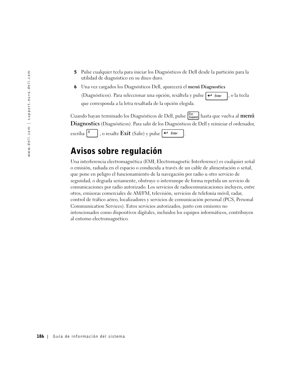 Avisos sobre regulación | Dell Latitude C640 User Manual | Page 188 / 192